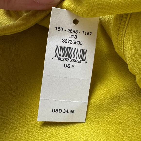 OFFLINE by Aerie Ruched Sports Bra Yellow Green NWT Small Racerback Padded - Picture 6 of 7